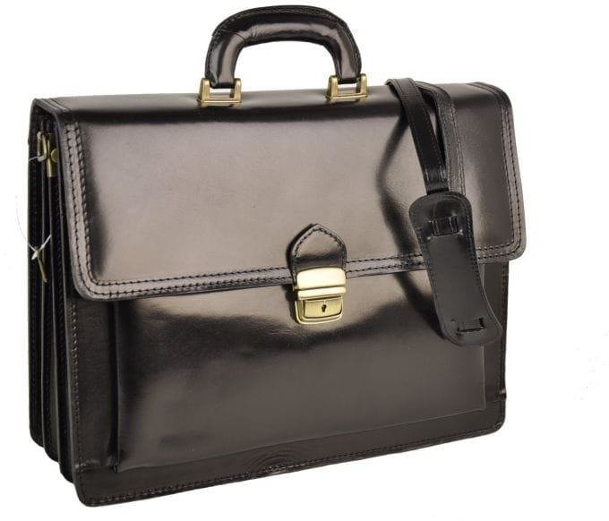 Barberini's Aktówki męskie skórzane - Barberini's - Czarny 44-1