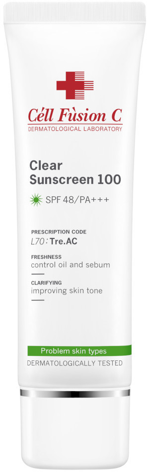 Cell Fusion C CELL FUSION C Advanced Clear Sunscreen 100 SPF 48 PA+++ krem przeciwsłoneczny dla skóry tłustej i problematycznej 50 ml