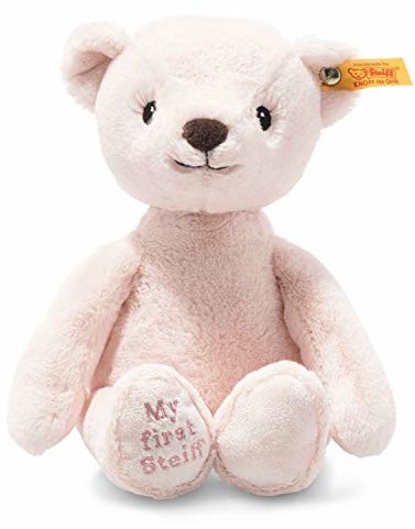 Steiff 242137 Soft Cuddly Friends My first miś pluszowy - 26 cm - pluszak dla niemowląt - różowy (242137), różowy 143 g