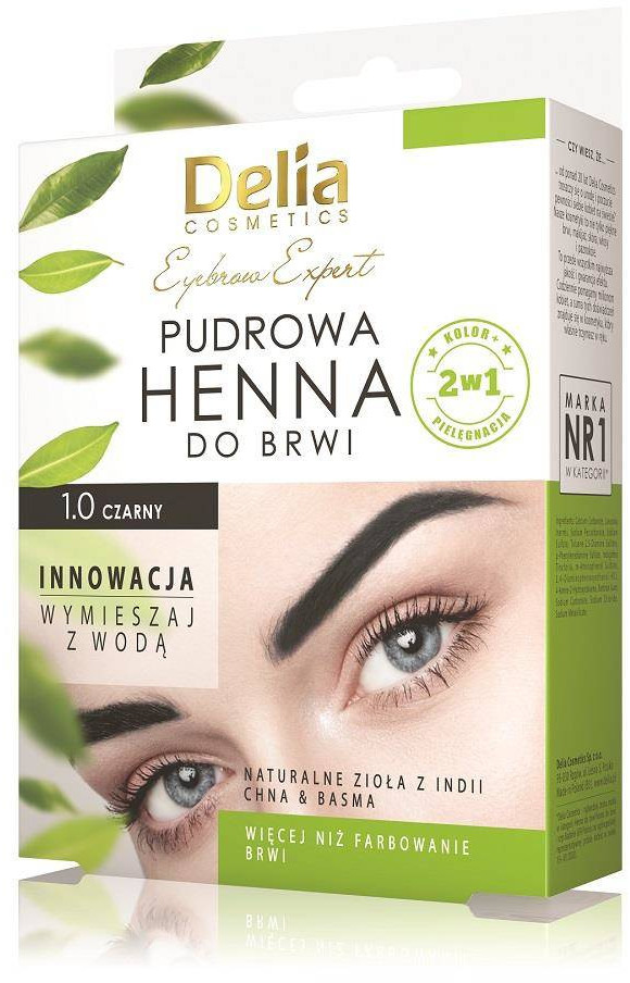 Delia Eyebrow Expert pudrowa henna do brwi 1.0 Czerń 4g 98743-uniw