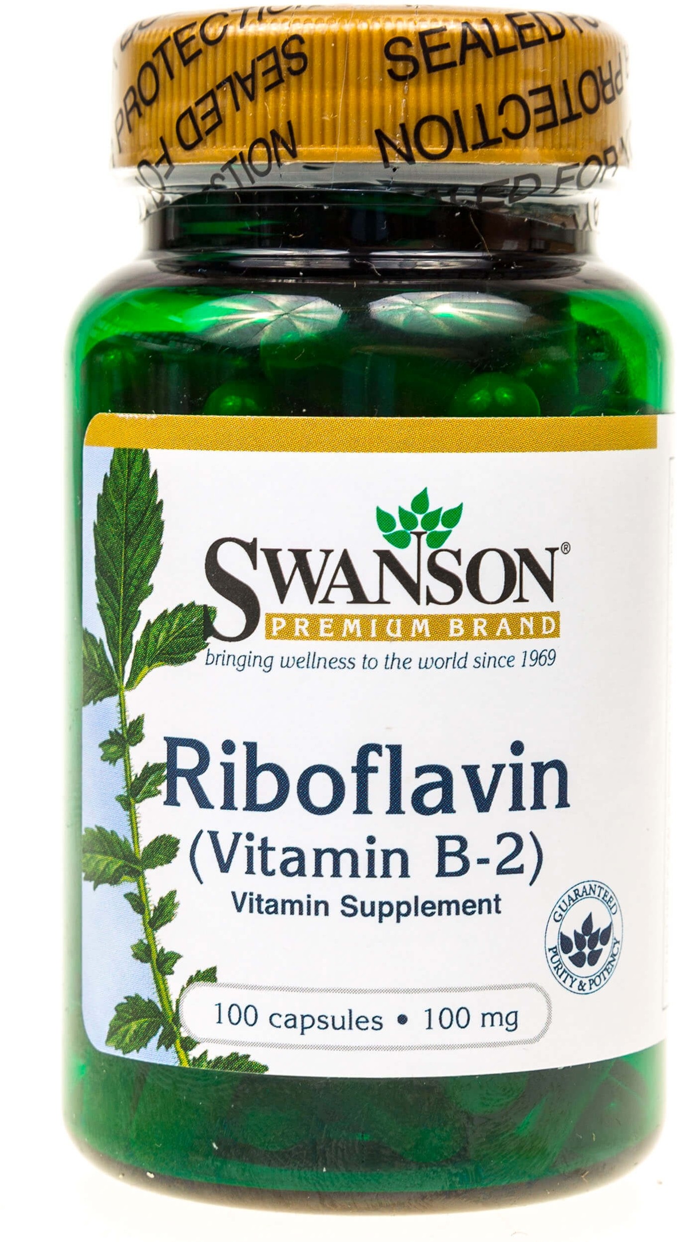 SWANSON Witamina B-2 Ryboflawina (Riboflavin) 100mg - 100 kapsułek