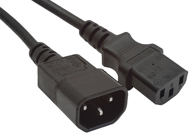 Przedłużacz kabla zasilającego IEC 320 C13-> C14 1.8m
