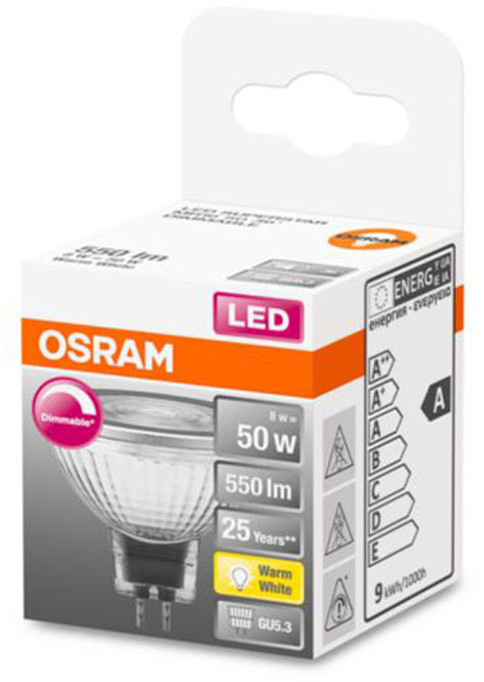 Osram reflektor LED GU5,3 8W 927 36° ściemniany