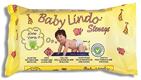 Baby Lindo Urocze chusteczki dla niemowląt z aloesem - 72 chusteczki