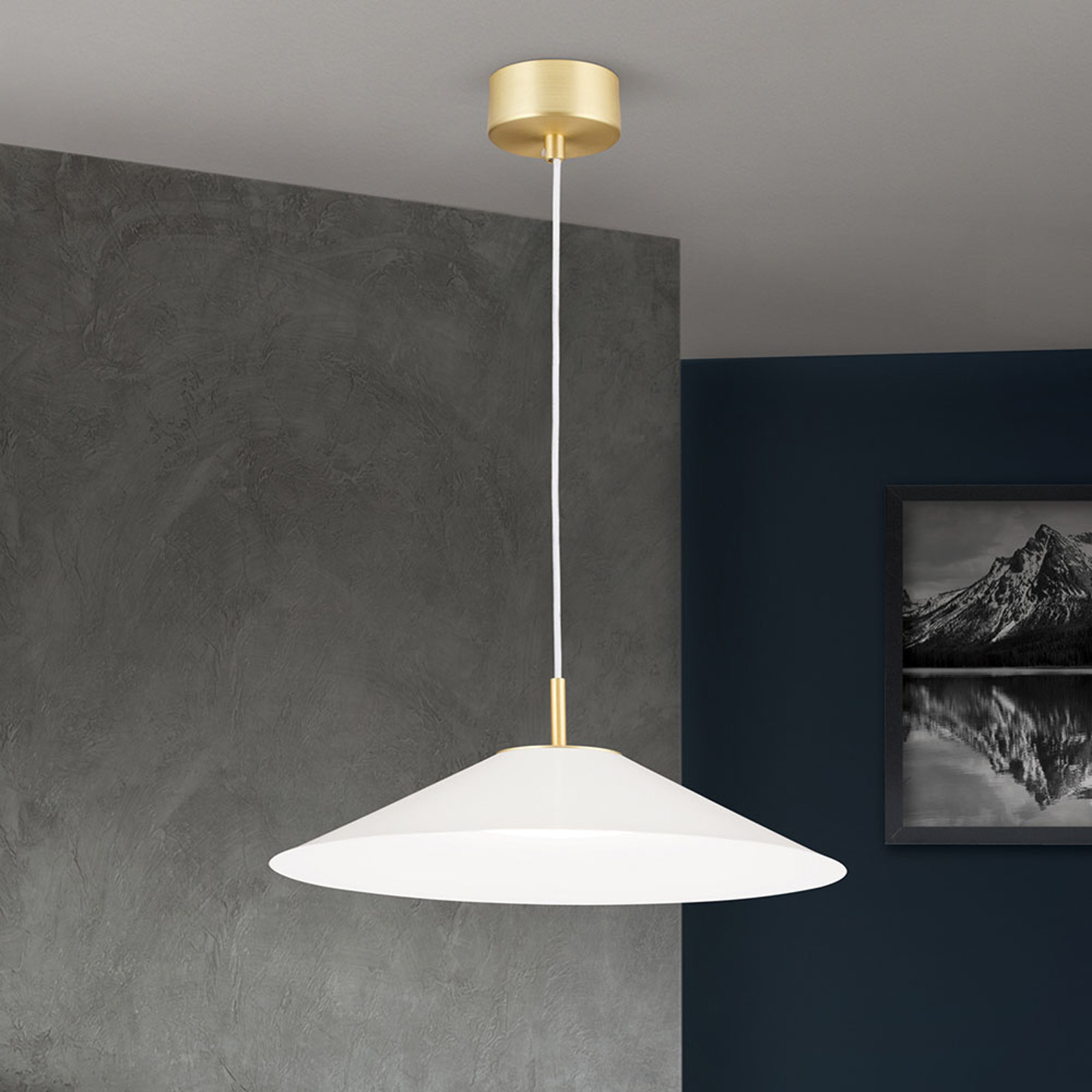 Orion Lampa wisząca LED Gourmet, klosz biały