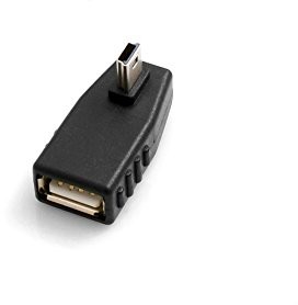 System-S OTG Host Adapter USB A Wejście z wtykiem USB Mini Adapter wtykiem kątowym 90 ° po prawej stronie gwintowanymi opracowana on-the-go Host Cable 54042263
