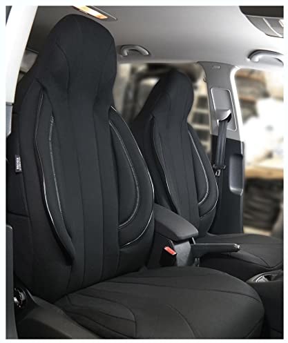 BREMER SITZBEZÜGE Wymiary pokrowców na siedzenia samochodowe, kompatybilne z Suzuki SX4 2006 - 2014 kierowcy i pasażera, pokrowce na siedzenia FB:PL403 (czarne) 4251707640303