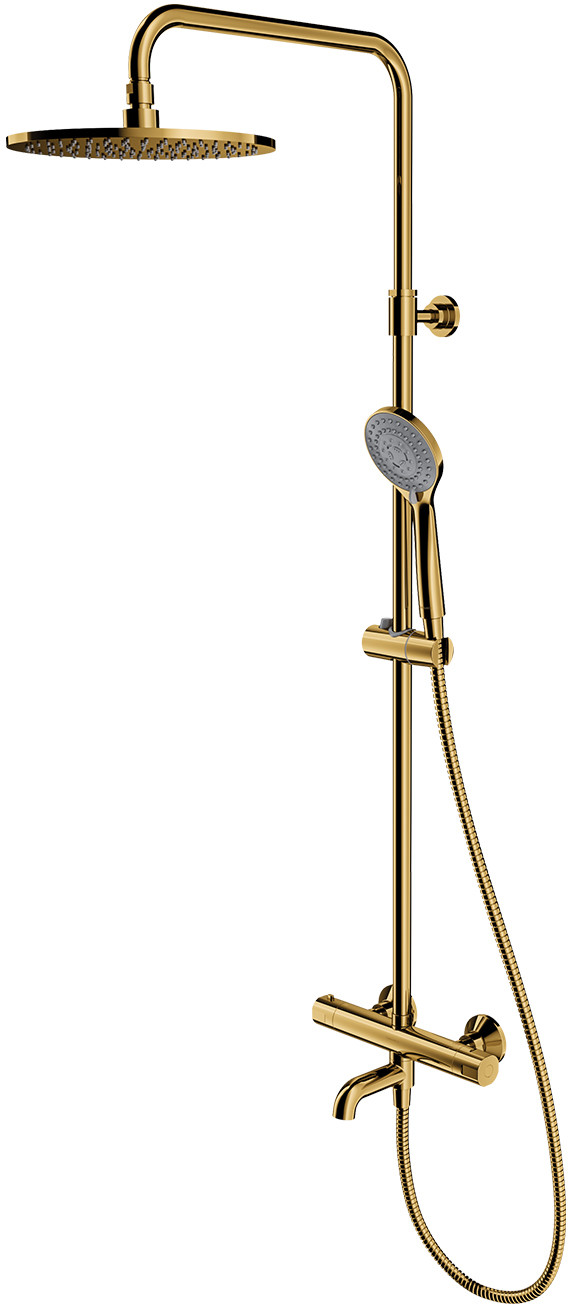 Omnires Y termostatyczny system wannowy natynkowy złoty Y1234ALGL 5902539833171