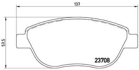 BREMBO Zestaw klocków hamulcowych, hamulce tarczowe P 23 119