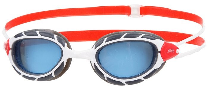 Zoggs Okularki pływackie PREDATOR czerwono-białe