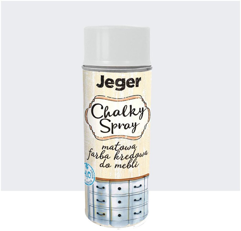 JEGER Farba kredowa do mebli CHALKY SPRAY 0.4 l Gray Matowa JEGER