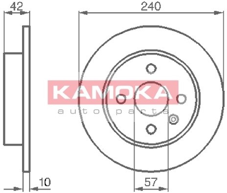 KAMOKA Tarcza hamulcowa 1032086