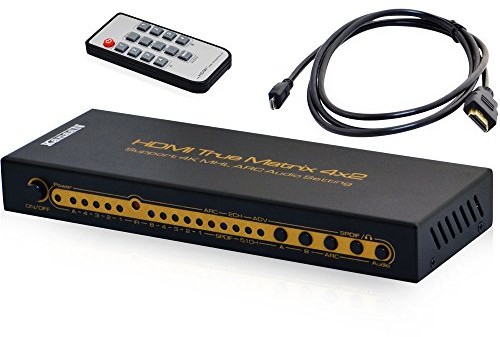 Leicke Przełączniki HDMI Matrix czarny 4050296405436
