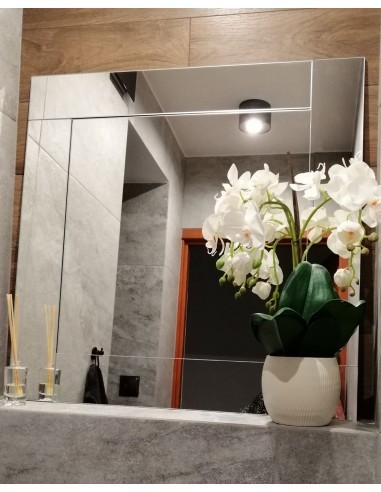 Lustro w lustrzanej ramie KRYSZTAŁ, Lustro prostokątne : 50x100