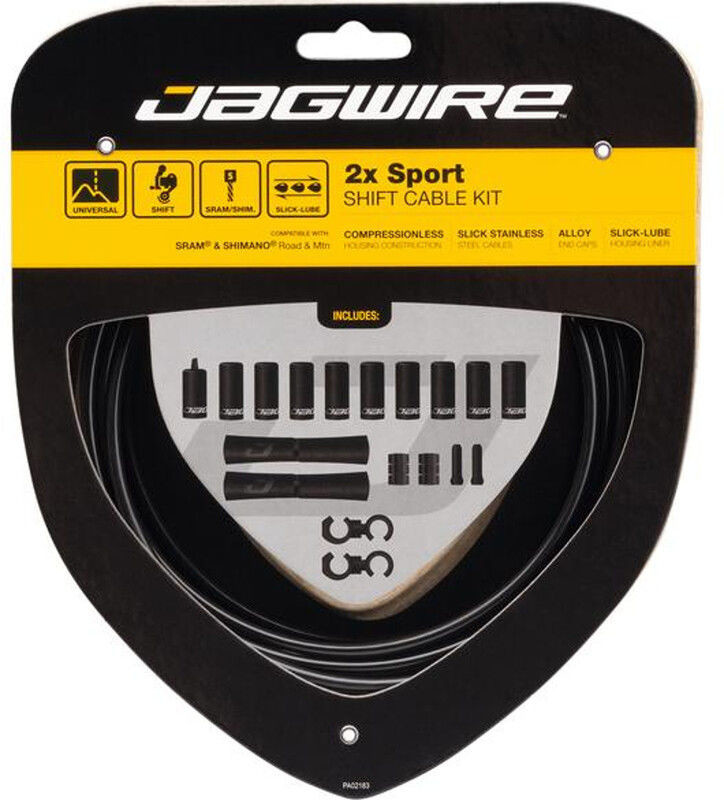 Jagwire Jagwire 2X Sport Shift Linka przerzutki - zestaw do Shimano/SRAM, black 2020 Linki przerzutki i pancerze