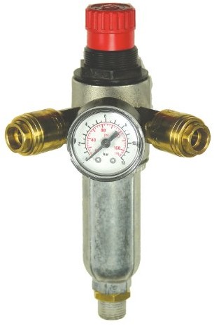 MECAFER Wtyk Mecafer 152172 filtr, reduktor ciśnienia z 2 zaworami, 1/4 cala)