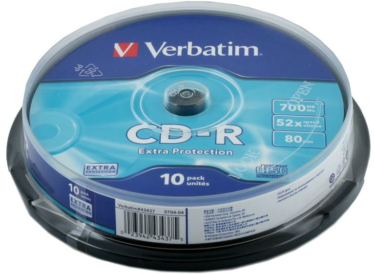 Verbatim CD-R 43437 700MB/80 DATA LIFE cake 10 szt.