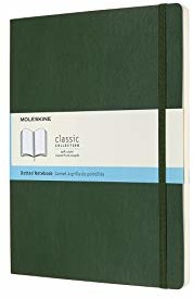 Moleskine notatnik, Xlarge, raster punktowy, miękka okładka, zieleń mirtowa