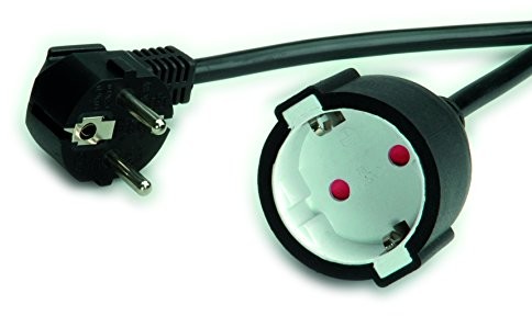 Value 19991167 kabel przedłużający do ze stykiem ochronnym, 230 V AC, 5 m Czarny 19.99.1167