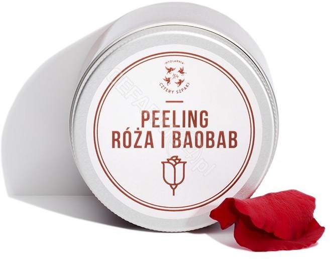 Cztery Szpaki peeling do ciała róża i baobab 200 ml