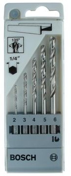 Bosch Zestaw wierteł do metalu 2 3 4 5 6 mm