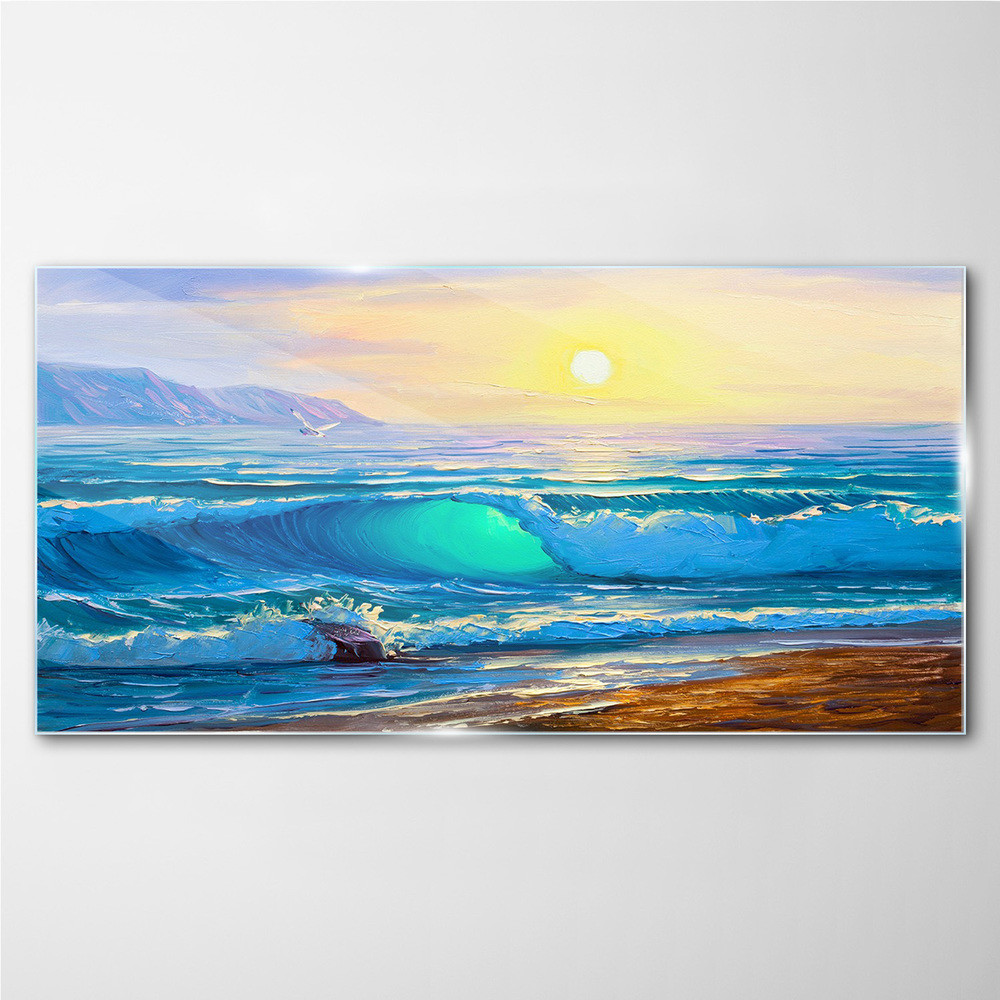 PL Coloray Obraz Szklany krajobraz morski fale 100x50cm