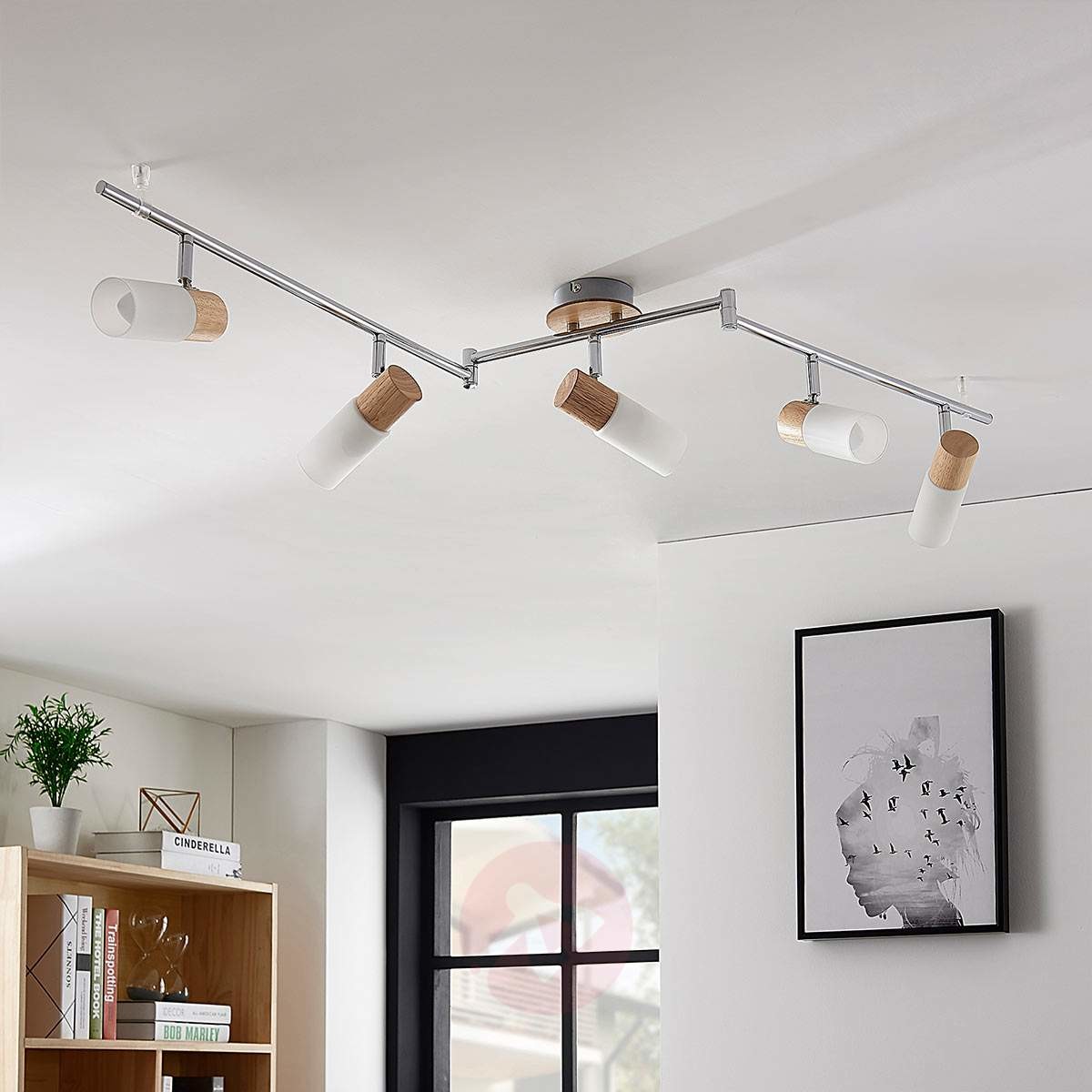 Lampenwelt COM Reflektor sufitowy LED Krzysztof, 5-punktowy