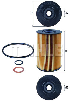 Mahle FILTR OLEJU KNECHT OX 150 D1 ECO MERCEDES OX 150D1