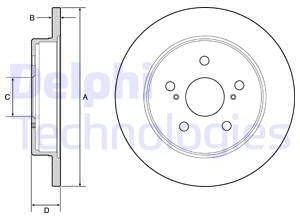 Delphi Tarcza hamulcowa BG4928C BG4928C