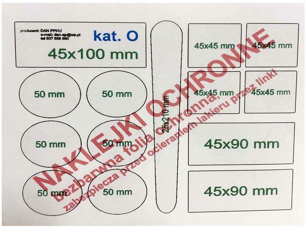 Nieznany Naklejki ochronne do roweru zestaw O mały 090092