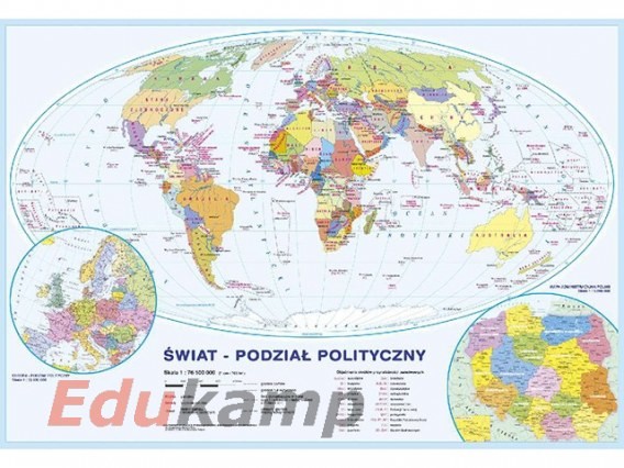 KRESKA Podkład na biurko KRESKA mapa świata BI00KRS