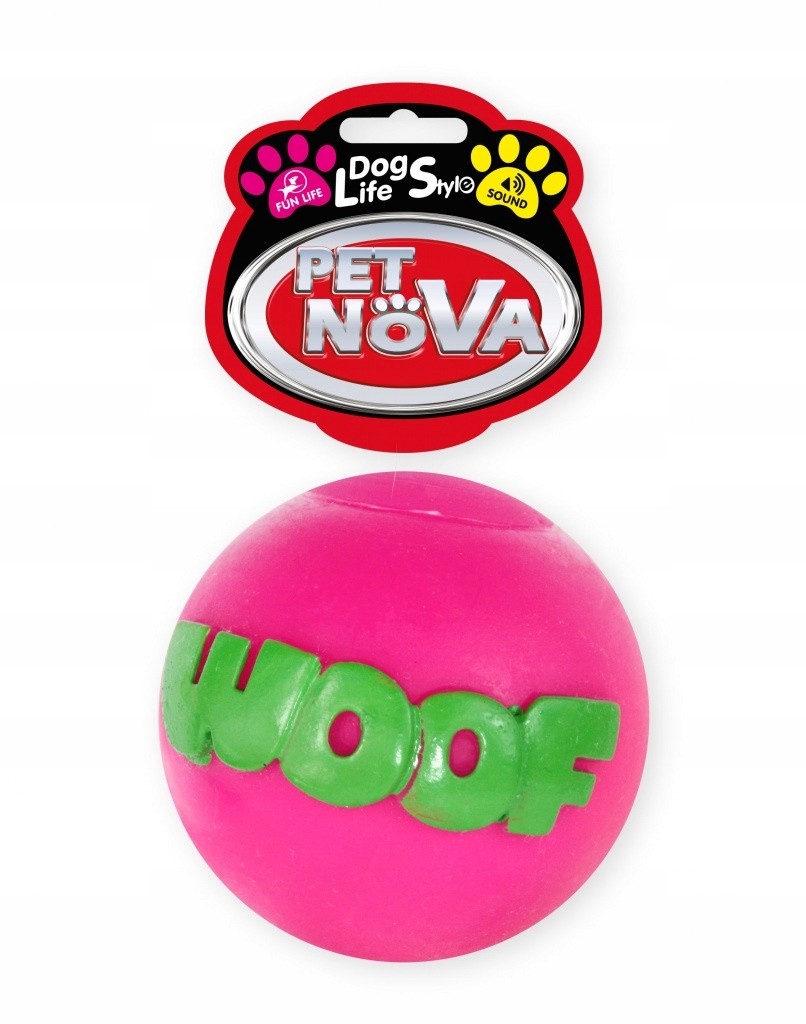 Pet Nova zabawka dla psa Piłka Woof 8cm różowa