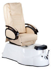 Beauty System Fotel do pedicure z masażem BR-3820D Kremowy