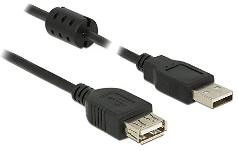 Delock tarcze dystansowe ngerungskabel USB 2.0 typu A Male > USB 2.0 typu A Female 5,0 m Czarny 84887