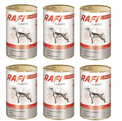 Dolina Noteci Rafi Classic z wołowiną 1240 g x 6 sztuk