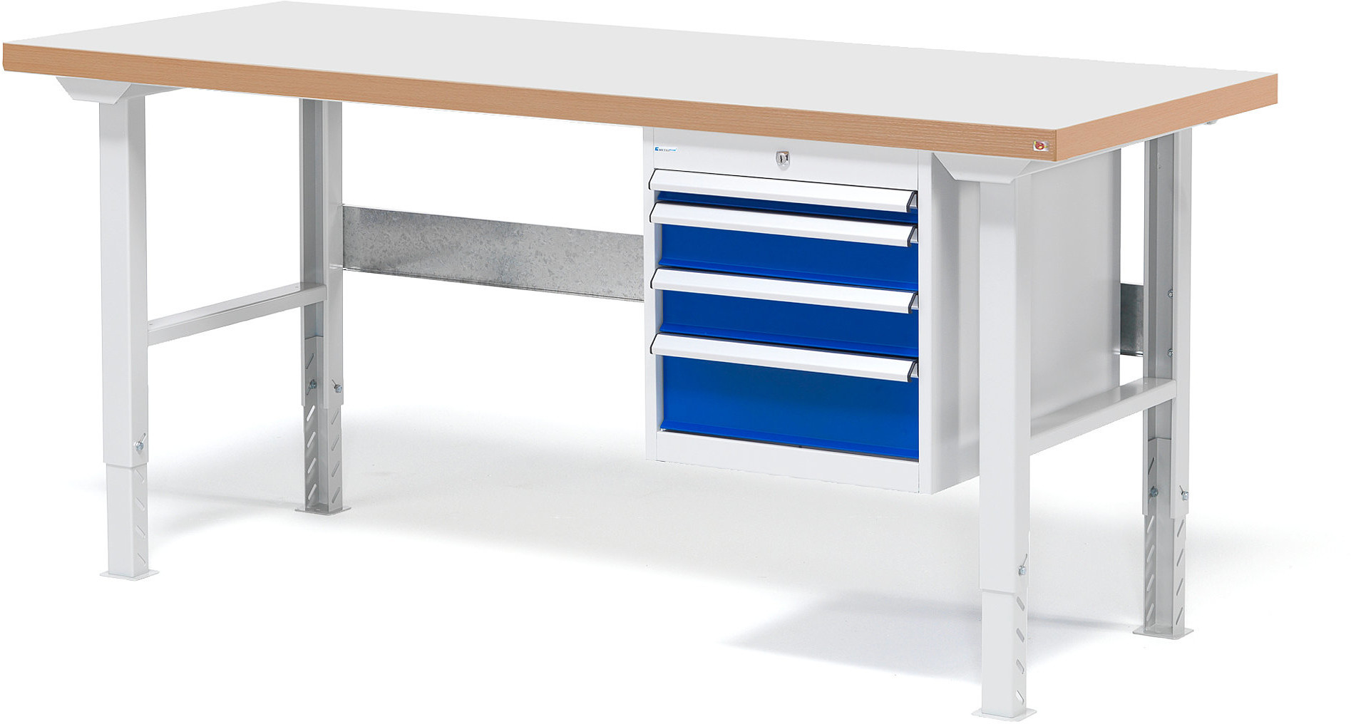 AJ Produkty Stół warsztatowy z blatem o powierzchni laminowanej, 800x500x1500mm