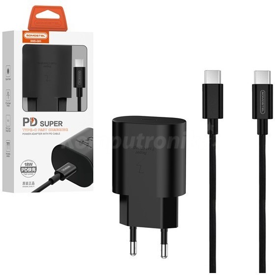 SOMOSTEL Somostel 18W czarna kabel SMS-Q03