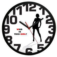 Atrix Zegar ścienny kwarcowy Who is the girl$717 ATE2013ZM