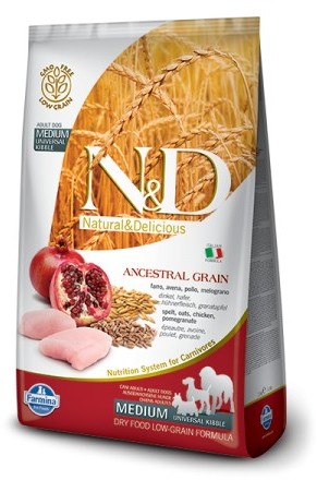 Farmina Farmina N&D Low Grain Chicken & Pomegranate Adult Medium 2,5 kg