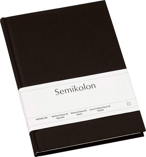 Semikolon Notes Uni Classic A5 czarny w kropki 356168