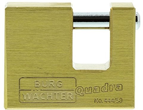 Burg Wächter Burg-Wächter kłódka, grubość 7 MM na deskę do prasowania, szczypce ochronne, 2 klucze, Quadra 444 50 SB, 1 sztuki