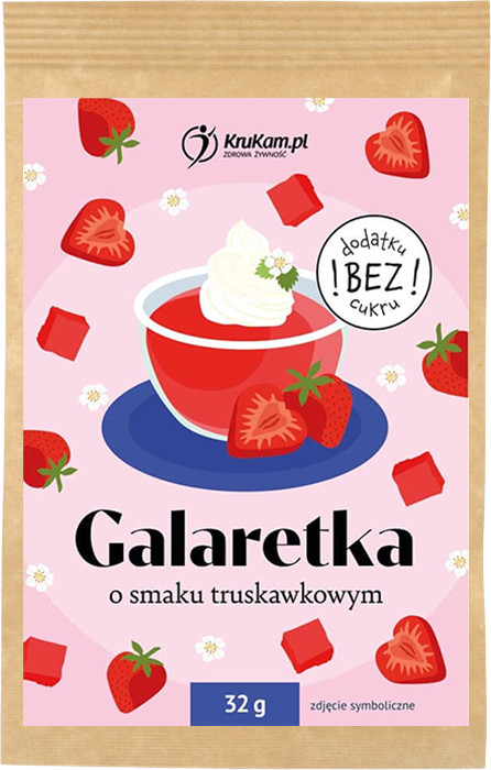 KruKam Galaretka truskawkowa 32g bez dodatku cukru