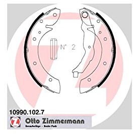 ZIMMERMANN 10990.102.7 szczęki hamulcowe, tylne 10990.102.7