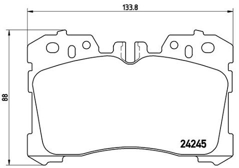 BREMBO Zestaw klocków hamulcowych, hamulce tarczowe P 83 075