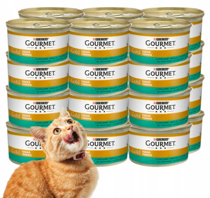 Purina GOURMET GOLD Karma dla Kota KRÓLIK w Pasztecie 24x 85g ZEST-12351100-GR-KR