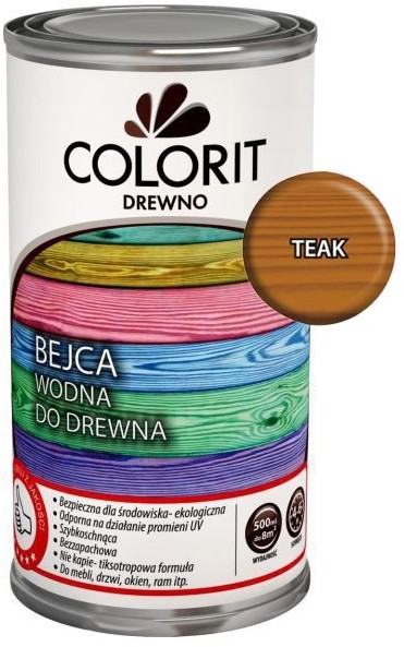 Colorit Bejca wodna  Drewno teak 0 5 l
