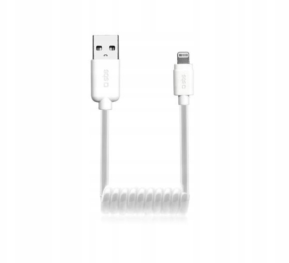 SBS Kabel przewód Usb - Lightning 0.5m spiralny