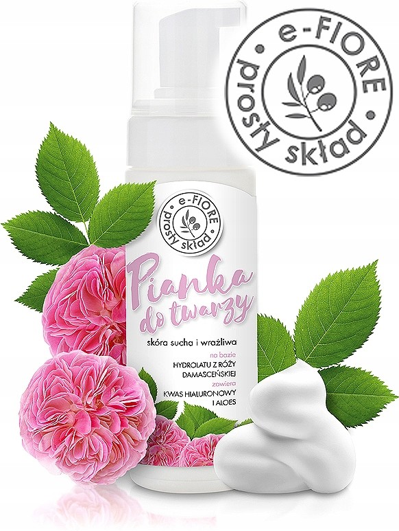e-FIORE Pianka z różą damasceńską 150 ml