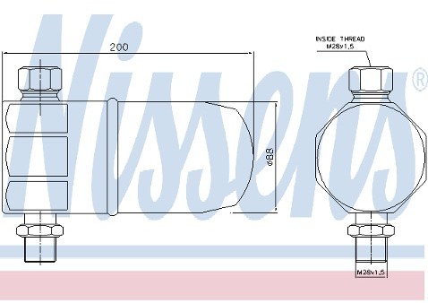 NISSENS Osuszacz, klimatyzacja 95324