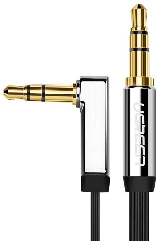 UGREEN płaski kabel przewód audio AUX 3,5 mm mini jack 5m srebrny (10729)